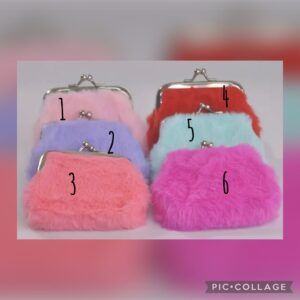 Fluffy portemonnee – zachte kunstbont muntportemonnee (6 kleuren)