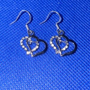 💖 Double Heart Sparkle Oorbellen ✨