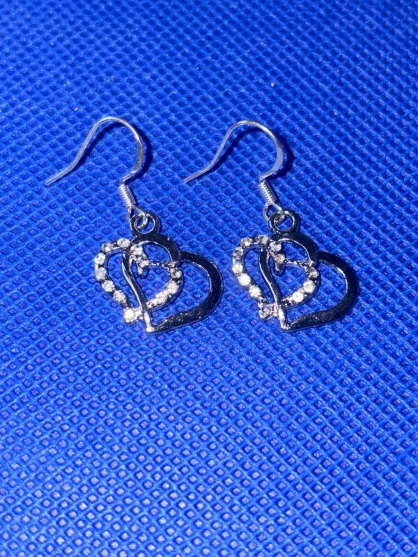 💖 Double Heart Sparkle Oorbellen ✨