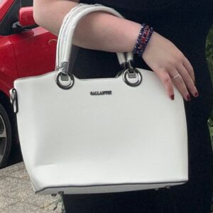 Luxe witte Gallantry handtas