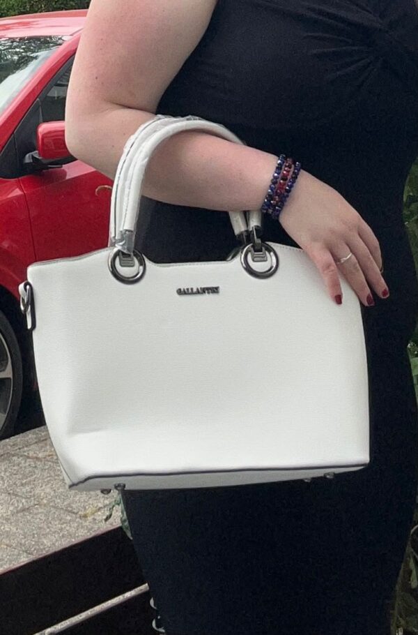Luxe witte Gallantry handtas
